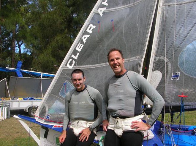Winners Nick Press and Brad Yabsley with Dimension Polyant - SLAM 12ft Skiff Interdominions  &copy; Di Pearson